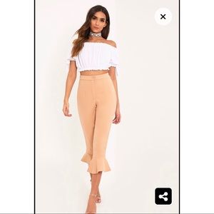PrettyLittleThing Norah Bow Sleeve crop top
